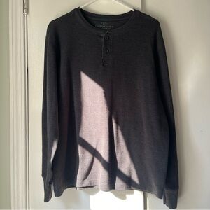 ⭐️ Grey Waffle Faded Glory long-sleeve button-up shirt